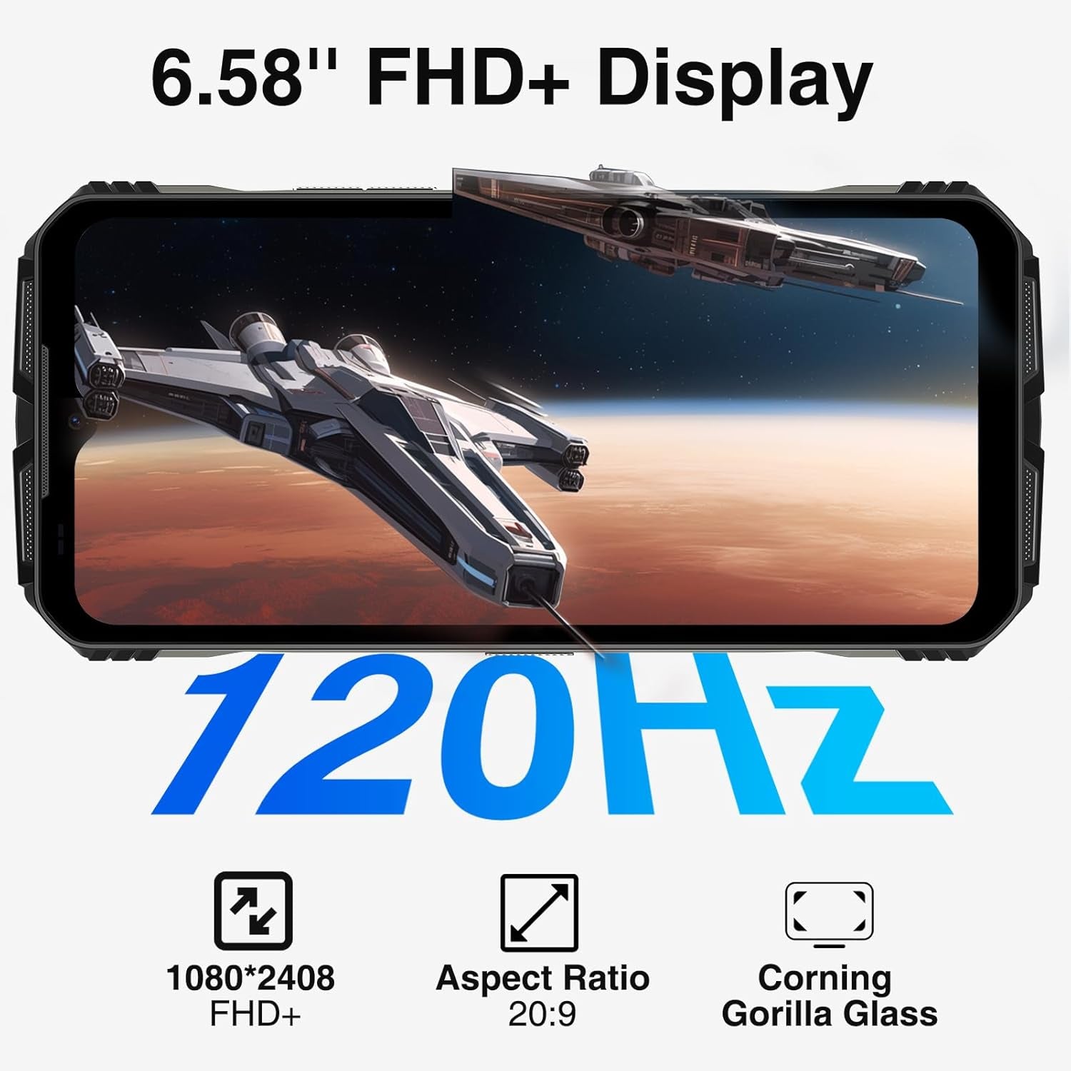 V MAX Plus(2024) 5G Rugged Smartphone,22000Mah 36GB+512GB,200MP+32MP+20MP Night Vision Rugged Cell Phone,Android 14 Rugged Phone,6.58" Fhd+120Hz IPS Screen,Ip68/Ip69K Waterproof Phone,Nfc/Otg