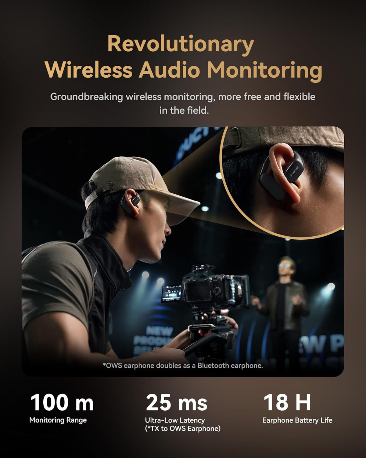 Lark MAX 2 Wireless Microphone for Iphone/Camera/Android, AI Noise Cancel, Wireless Monitoring, 32Bit Full-Chain Audio, Timecode (Ultimate Combo, 2TX+2RX+OWS Earphones + Charging Case)