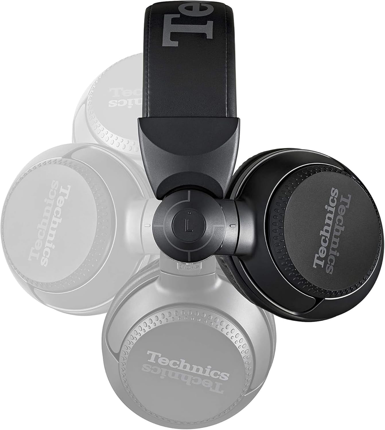 Professional DJ Headphones with 40Mm CCAW Voice Coil Drivers, 270° Swivel Housing and Locking Detachable Cord; Lightweight, Foldable High Input - EAH-DJ1200 (Black)