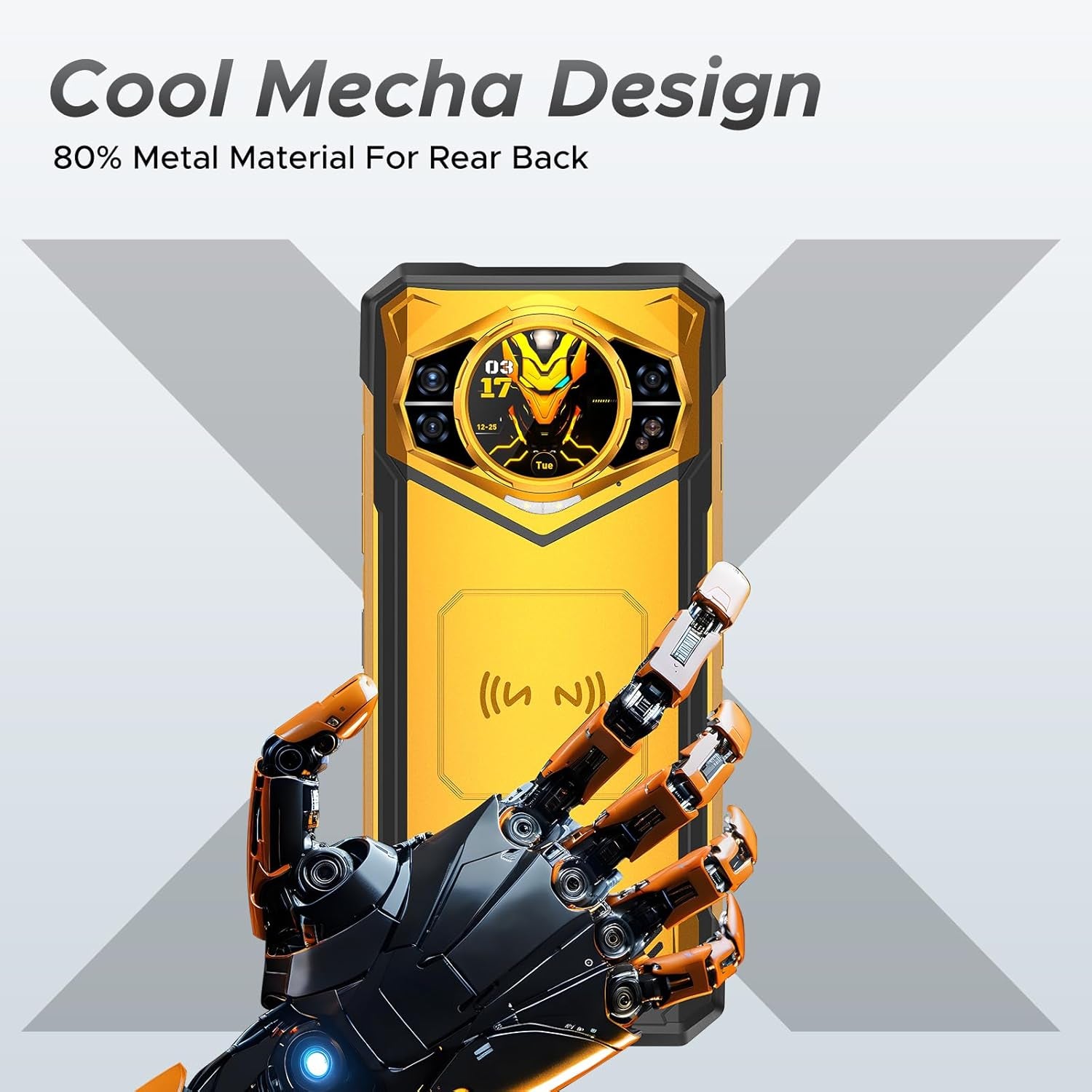 S200 X (2025) 5G Rugged Phone,32Gb+512Gb/Tf 2TB, Android 14 Rugged Cell Phone with 1.32" Amoled Screen,10100Mah/33W,100Mp+20Mp+20Mp Rugged Smartphone,6.72" Fhd/120Hz,Waterproof Phone,Nfc/Otg